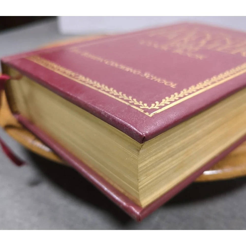 Fannie Farmer Cookbook Leather Bound All Edges Gilt (AEG) 1996 Commemorative Ed.